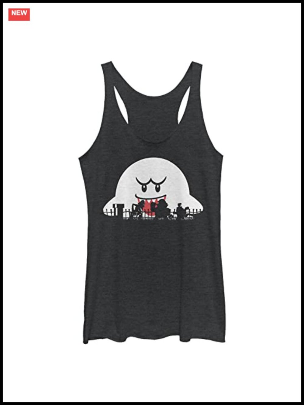 Nintendo Mario Halloween Silhouettes Racerback Tank Top